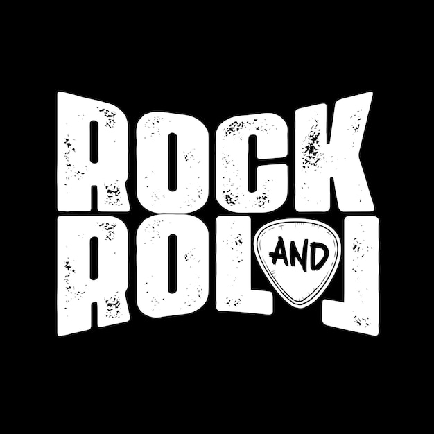 Vetor vetor de texto do logotipo musical rock