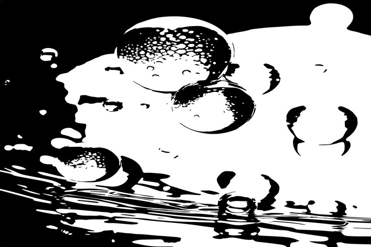 Vetor vetor de textura preta de bolhas