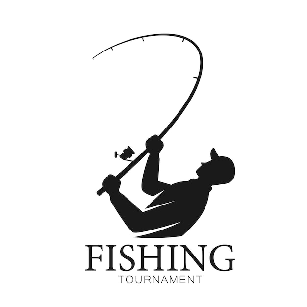 Vetor de torneio de pesca de logotipo