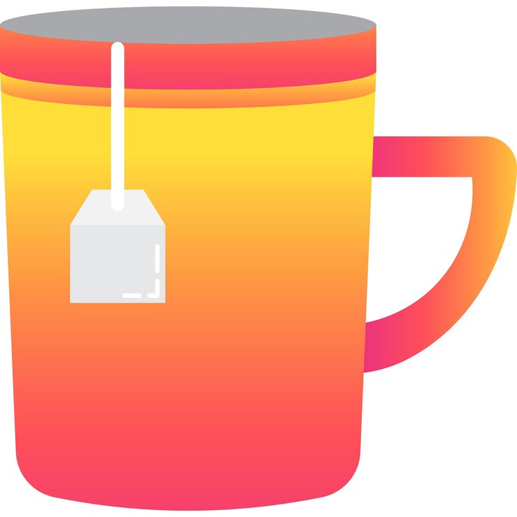 Vetor vetor de xícara de chá de ícone de caneca de café isolado no branco