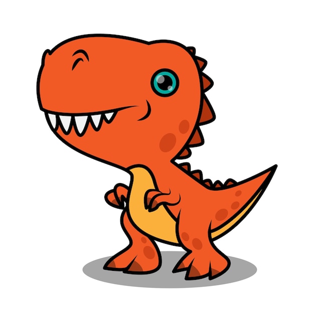 vetor desenho animado bebê fofo dino t-rex