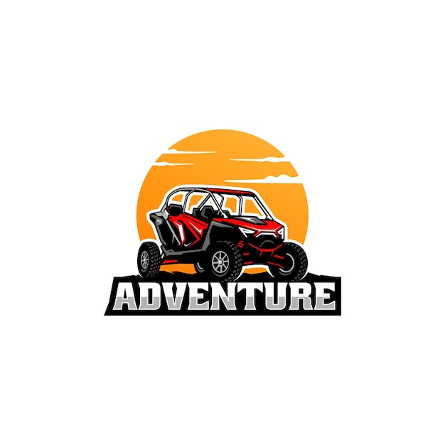 Vetor do logotipo adventure utv bom para o logotipo da equipe e do clube de corrida