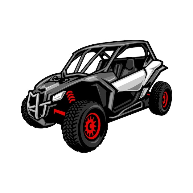 Vetor do logotipo da ilustração buggy extreme sport