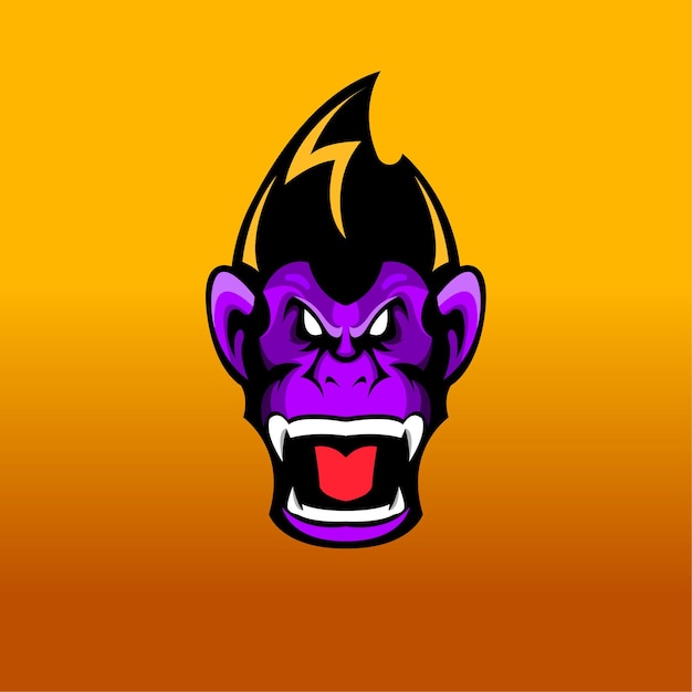 Vetor vetor do logotipo da mascote ape esport