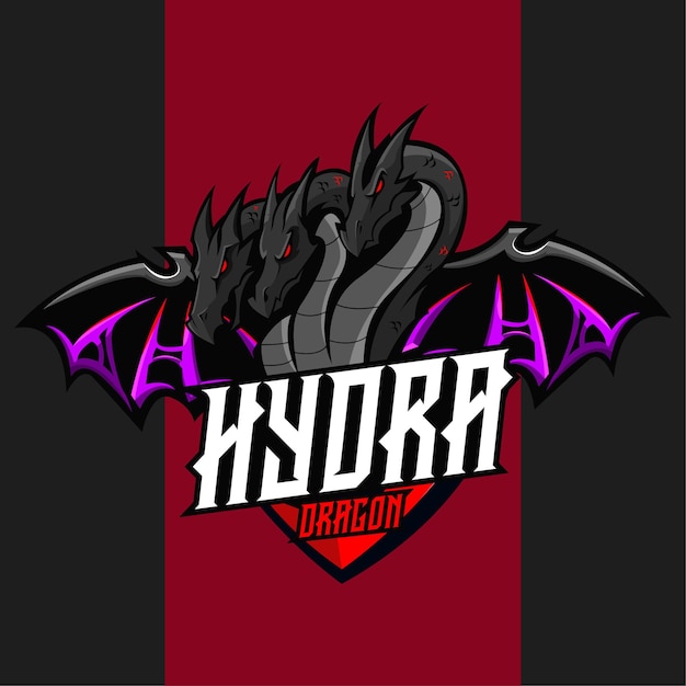 Vetor do logotipo da mascote dragon esport