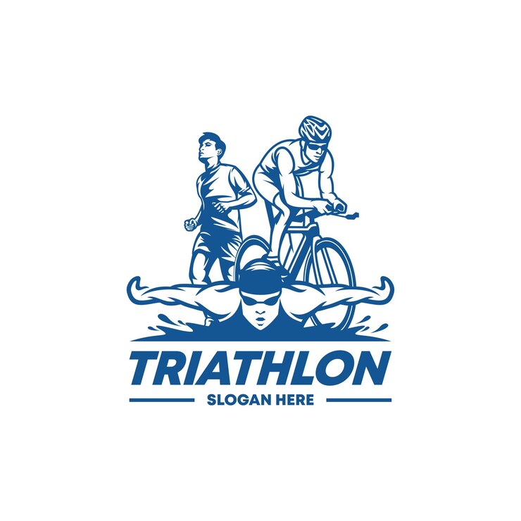 Vetor vetor do logotipo de triatlo