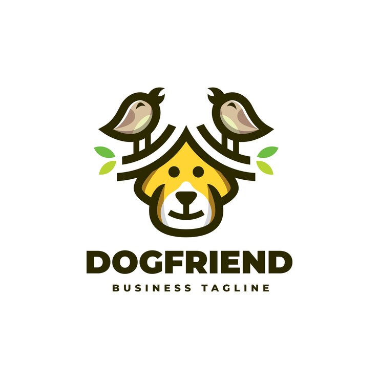 Vetor vetor do logotipo do amigo do cão
