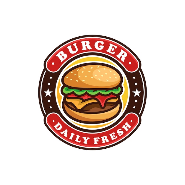 Vetor do logotipo do burger art design