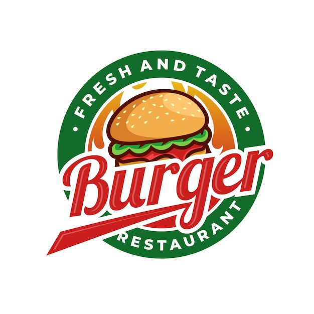 Vetor vetor do logotipo do burger art design