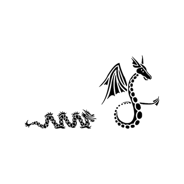 Vetor vetor do logotipo do dragão