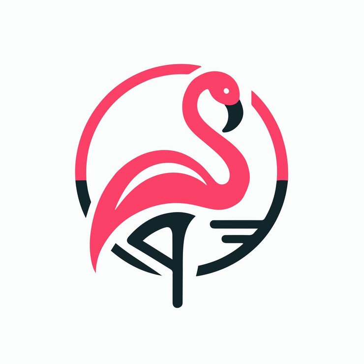 Vetor vetor do logotipo do flamingo