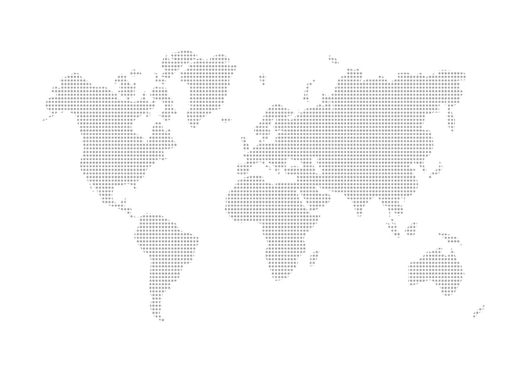Vetor do projeto do fundo dos pontos do mapa do mundo