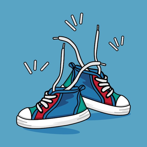 Vetor e ilustração de sapatos de criança