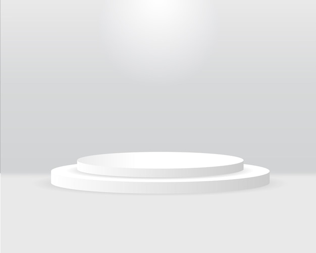 vetor exibição de pódio branco abstrato 3d em fundo branco