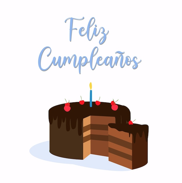 Vetor vetor feliz cumpleanos azul