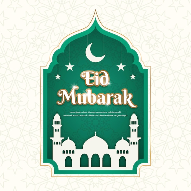Vetor feliz Eid Al Fitr
