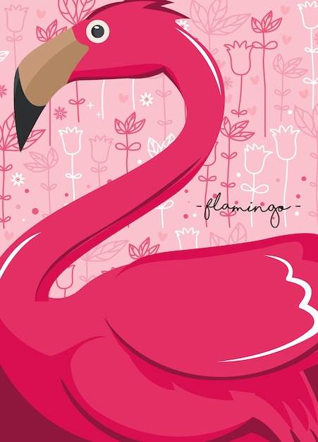Vetor flamingo bonito