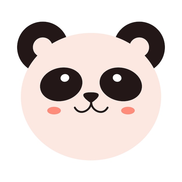 Panda urso rosto segurando nuvem azul no céu. Bonito desenho animado kawaii  engraçado sorrindo personagem do bebê. Decoração de berçário. Impressão  infantil. Fundo branco. Projeto plano . imagem vetorial de worldofvector©  263801766