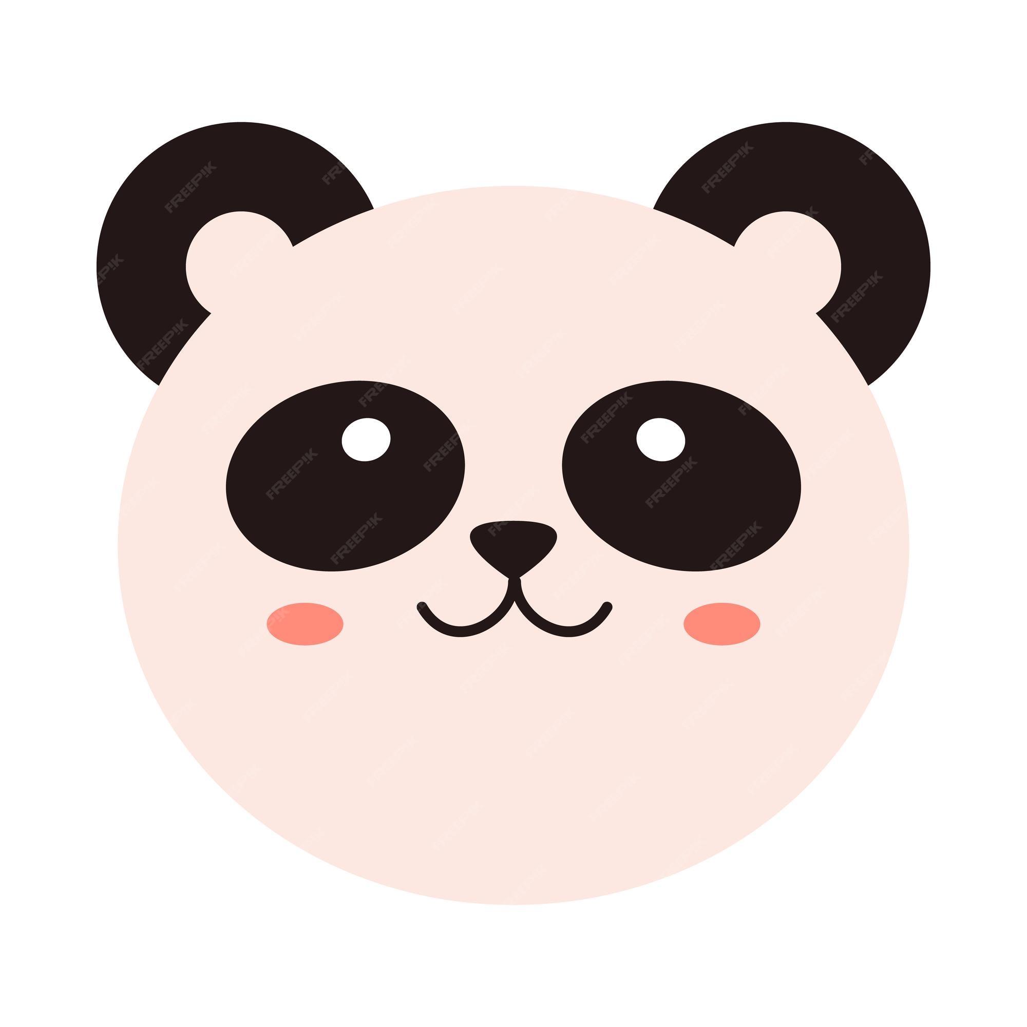 rosto de panda bonito desenho vetorial personagem de desenho ilustração  clipart isolado 15329178 Vetor no Vecteezy