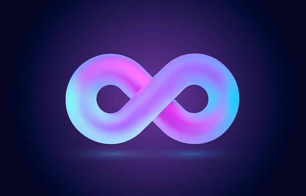 Vetor geométrico do elemento de sinal de ícone de cor infinita
