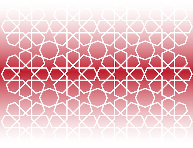 Vetor vetor gradien vermelho marrom padrão de fundo branco círculos estrelas árabe islâmica ornamen quadro de decoração