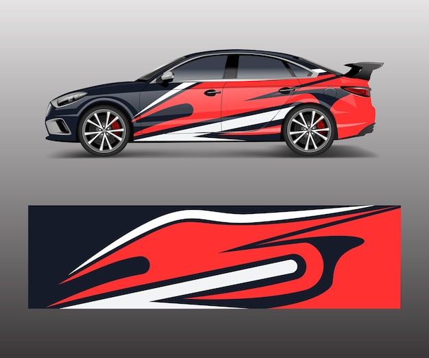 Vetor vetor gráfico de corrida abstrato para design de envoltório de carro esportivo