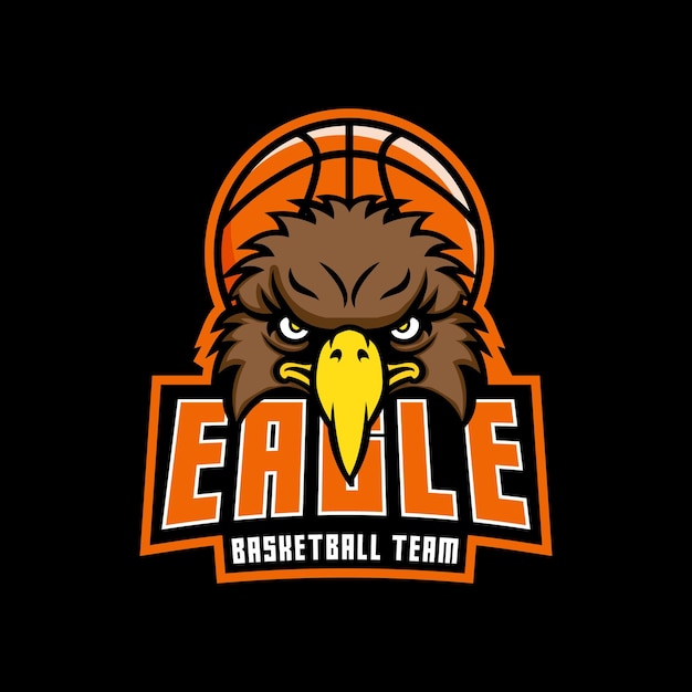 Vetor grátis águia mascotes do time de basquete logo esports