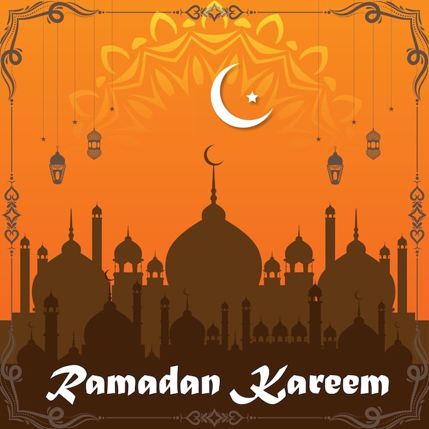 Vetor grátis ramadan kareem background tradicional festival islâmico história religiosa do instagram
