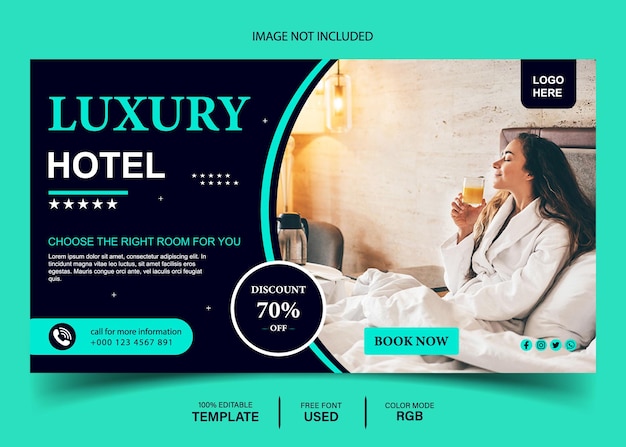 Vetor vetor grátis um site para hotel de luxo web bennar