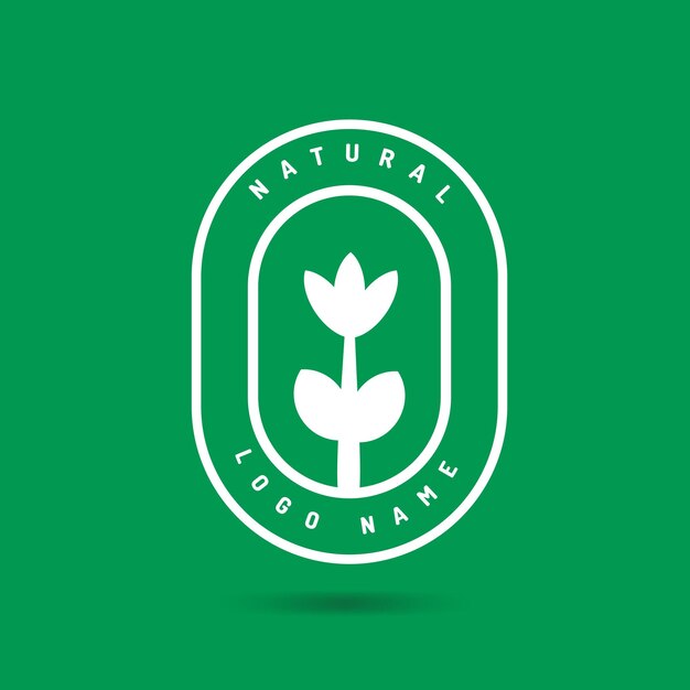 Vetor vetor gratuito de logotipo natural minimalista