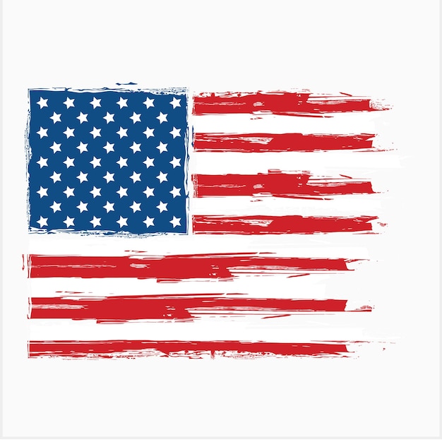 Vetor grunge bandeira americana