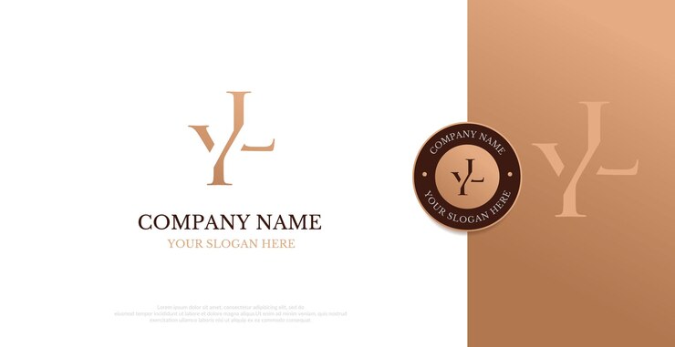 Vetor vetor inicial de design de logotipo yl