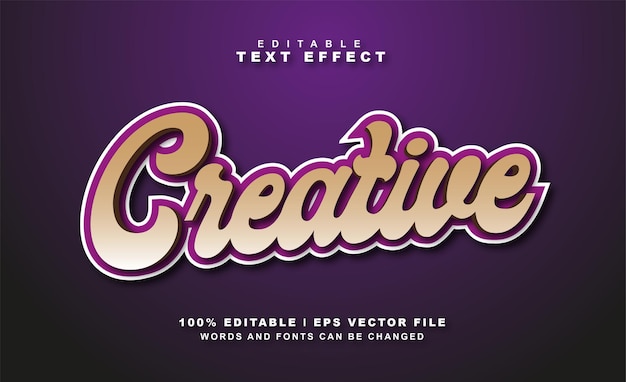 Vetor Livre de Efeito de Texto Criativo