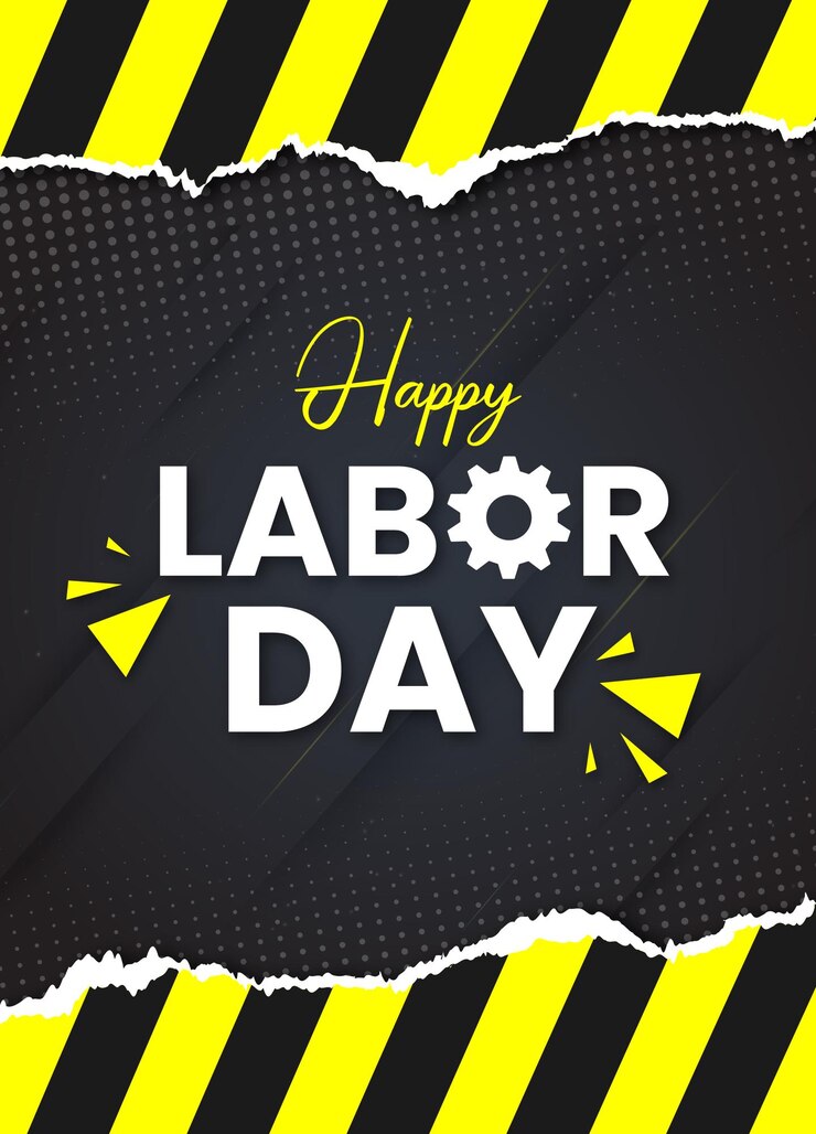 vetor modelo de cartaz de celebração do dia do trabalho de design plano