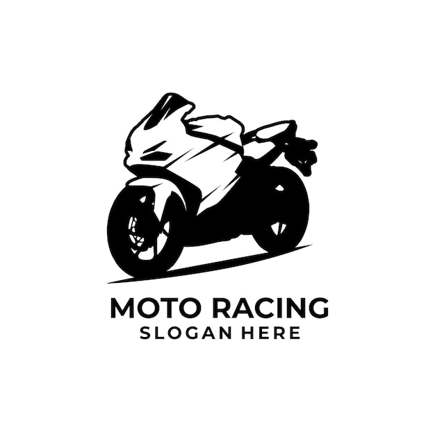 Design de logotipo de jogo de corrida de motocicleta