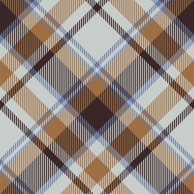 Vetor padrão xadrez sem costura da escócia tartã tecido de fundo retrô textura geométrica quadrada de cor de verificação vintage