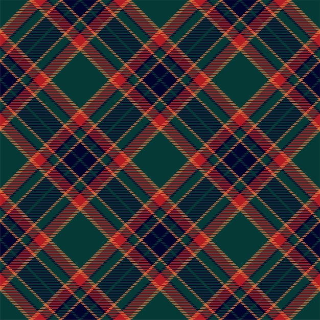 Vetor Padrão Xadrez Sem Costura Tartan Scotland Tecido Fundo Retro