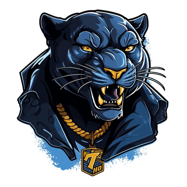 vetor Panther mascote esport jogo logo vetor