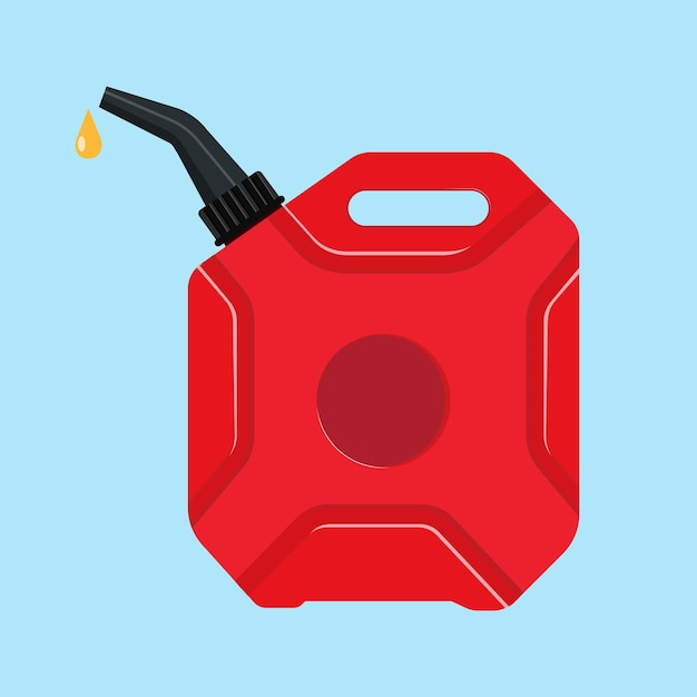 Vetor plano de botijão de gasolina