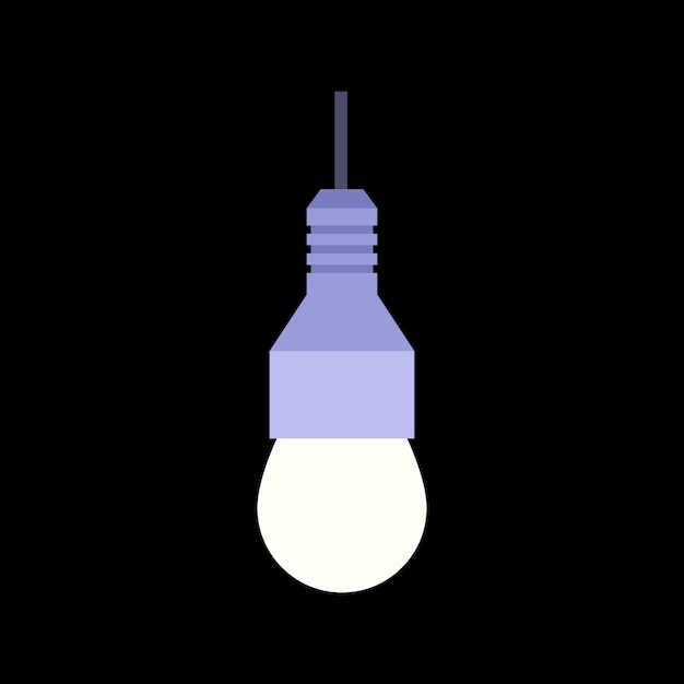 Vetor plano simples de l?mpadas LED brancas