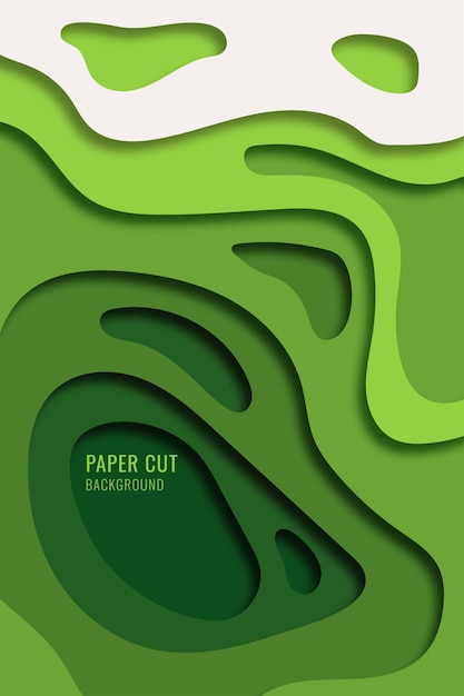Vetor Premium de estilo de corte de papel de fundo 3d