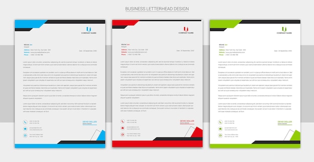 Vetor profissional pronto para impressão de design de papel timbrado de negócios a4