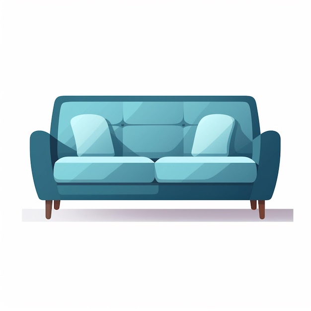 Vetor sofá móveis assento casa interior ilustração quarto moderno design de sofá isolado