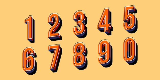 Vetorial, criativo, cor, geometria, numerais, fonte, alfabeto, vetorial, ilustrações