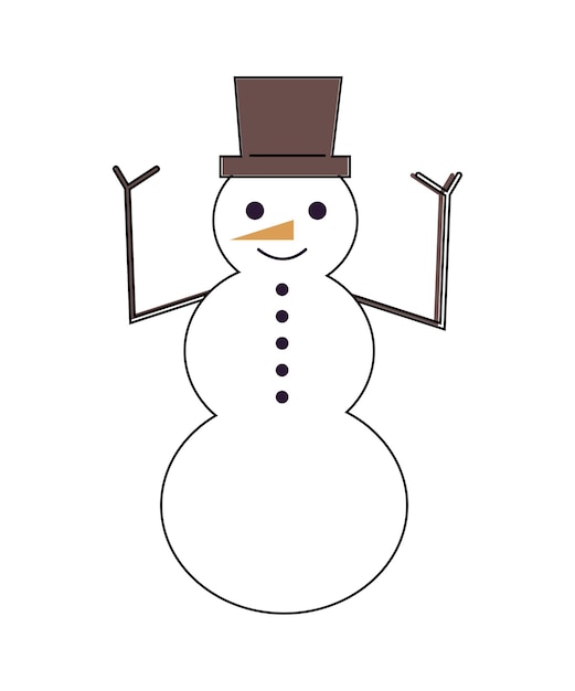 Vetorial, ilustração, de, boneco neve