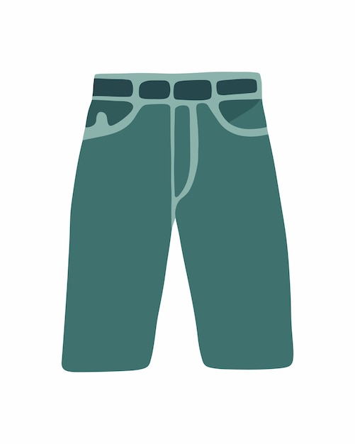 Vetorial, isolado, ilustração, de, shorts verdes, ligado, um, fundo branco