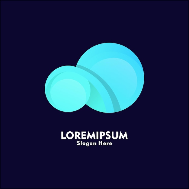 Vetorial, logotipo, ilustração, bolha, gradiente, colorido