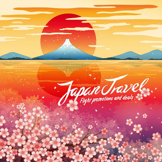 Viajando para o design de banner do japão