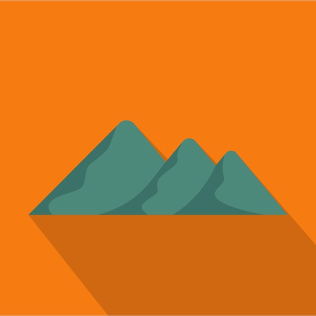 Viajar para ícone de montanha ilustração plana de viajar para ícone vetorial de montanha para web