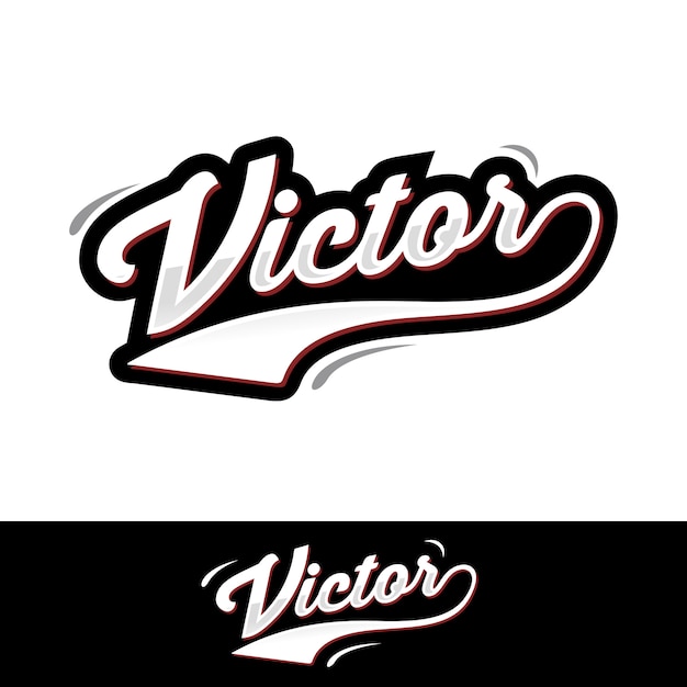 Victor lettering logo